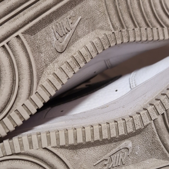 Nike Air Force 1 White and Black Sneakers - Picture 8 of 8